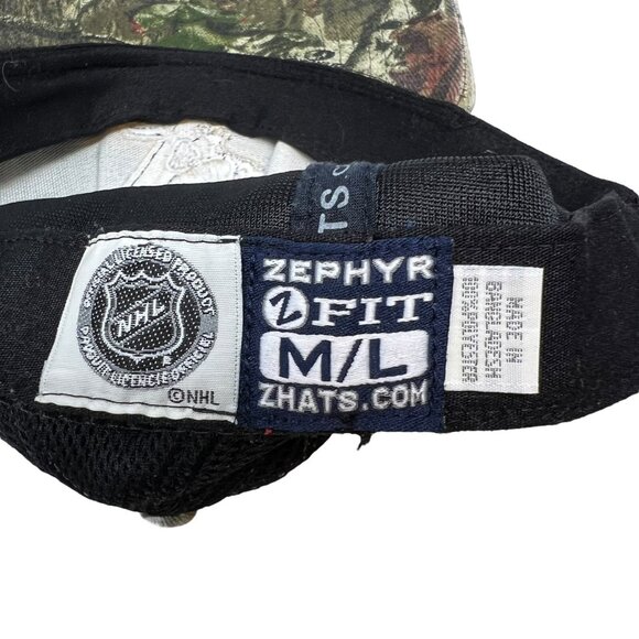 Pittsburgh Penguins Camo Hunting Hockey Fitted Baseball Hat Cap Zephyr NHL Logo - Picture 9 of 10